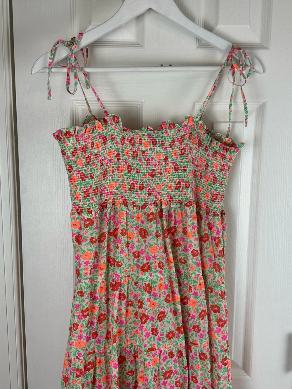 J. Crew Cotton voile smocked dress in storybook floral